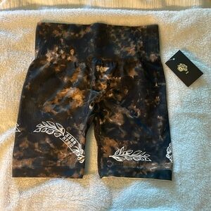 Black and brown marble print Darc sport shorts. Size small